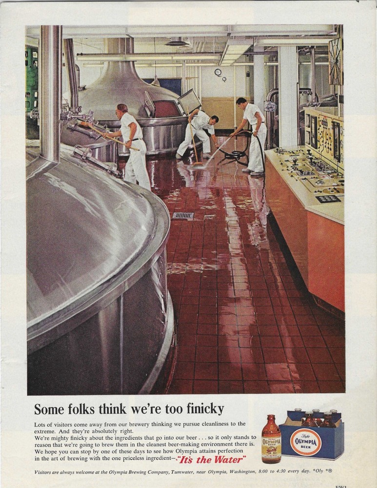 THE OLYMPIA BEER ORIGINAL PRINT AD