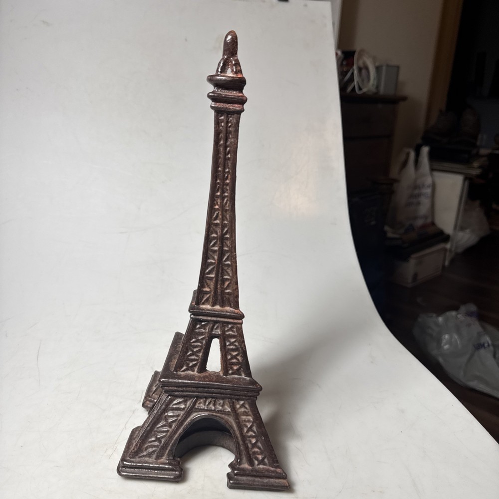 Paris Eiffel Tower 13" Cast Iron 3 Sided Architectural Corner Piece