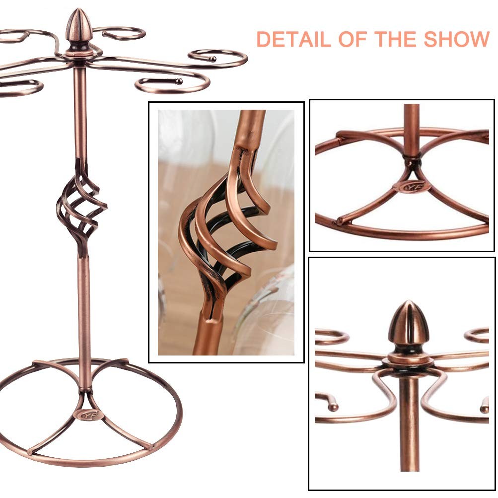 Wine Glass Rack, Countertop Wine Glass Holder, Elegant Freestanding Tabletop