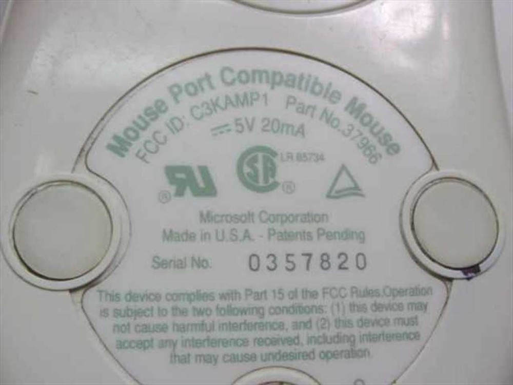 Microsoft 37966 PS/2 Two-Button Mouse Rollerball