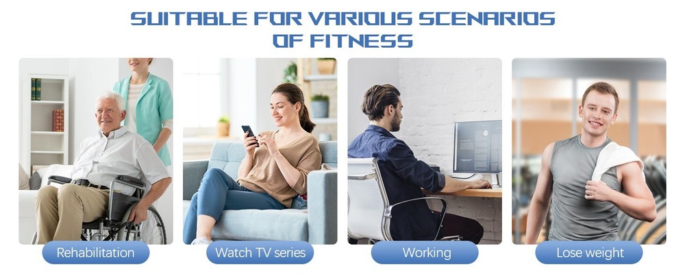 Under Desk Elliptical Machine, Electric Ellipse Leg Exerciser While Sitting for