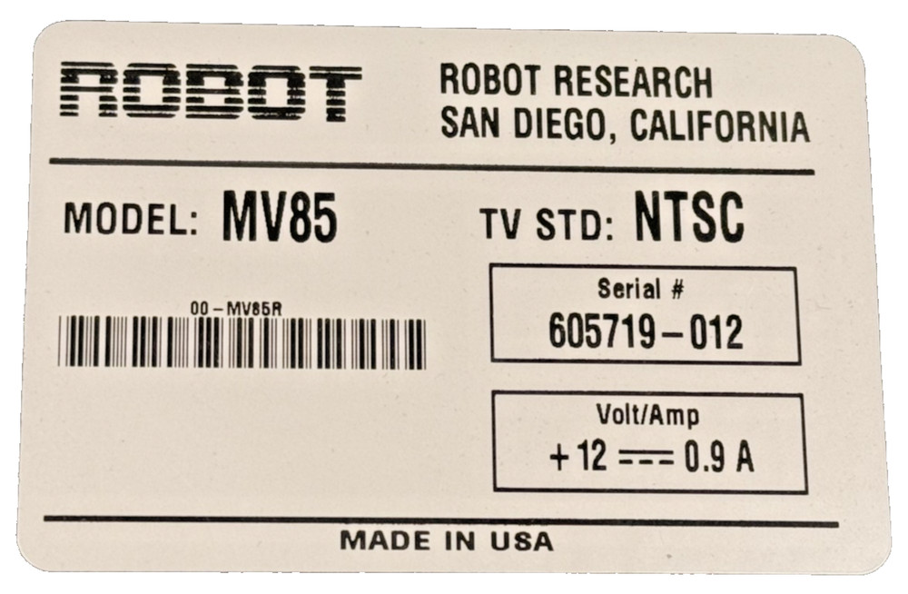 NEW ROBOT MV85 COLOR MULTIVISION PROCESSOR