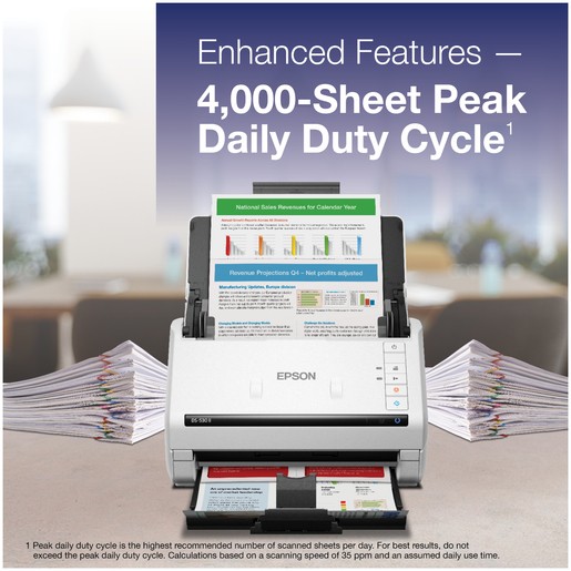 Epson DS-530 II Color Duplex Document Scanner - Certified Refurbished