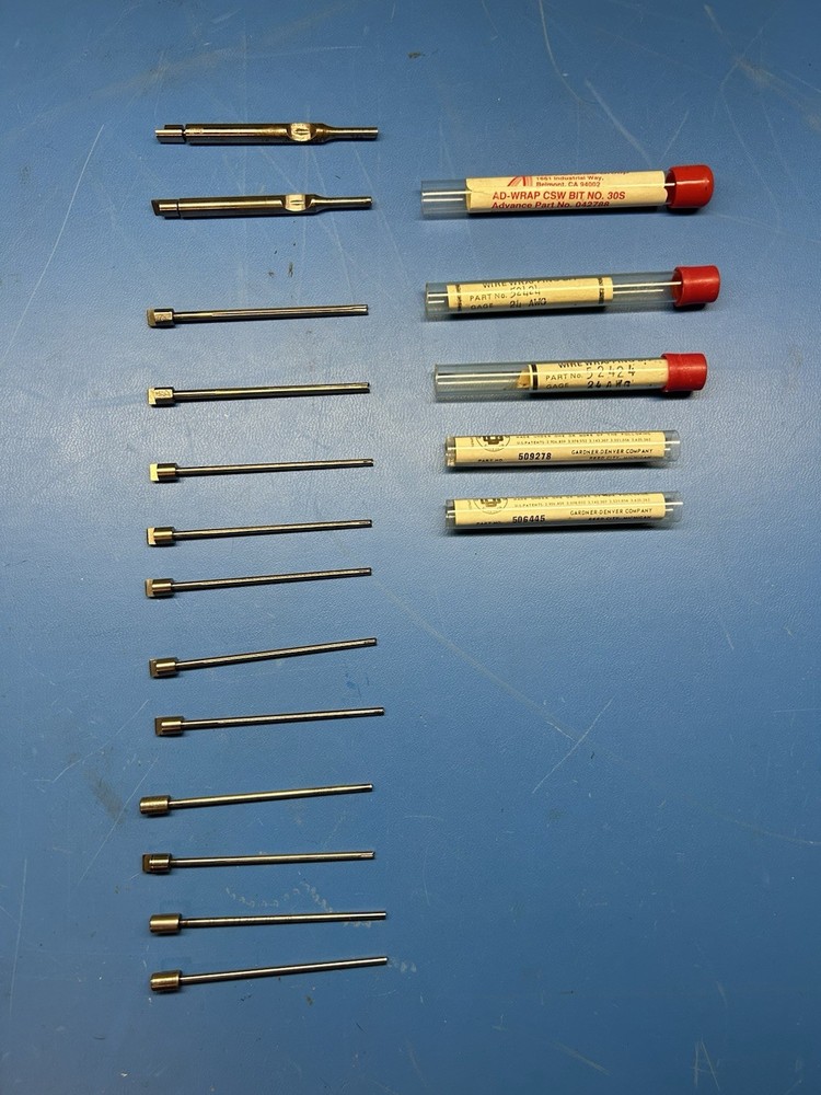 LOT - Standard Pneumatic & Other Wire Wrapping Bits - 13 Pieces
