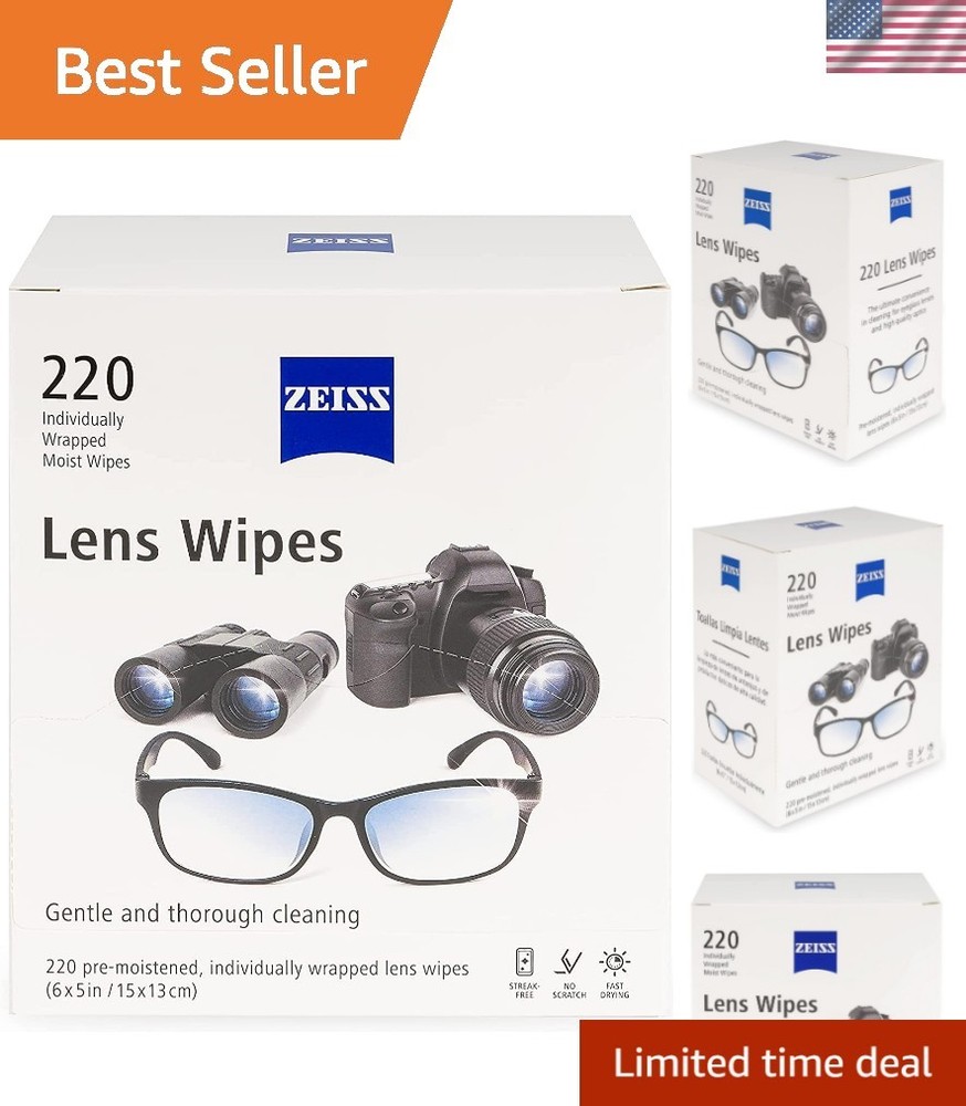 Lens Wipes, White, 220 Count