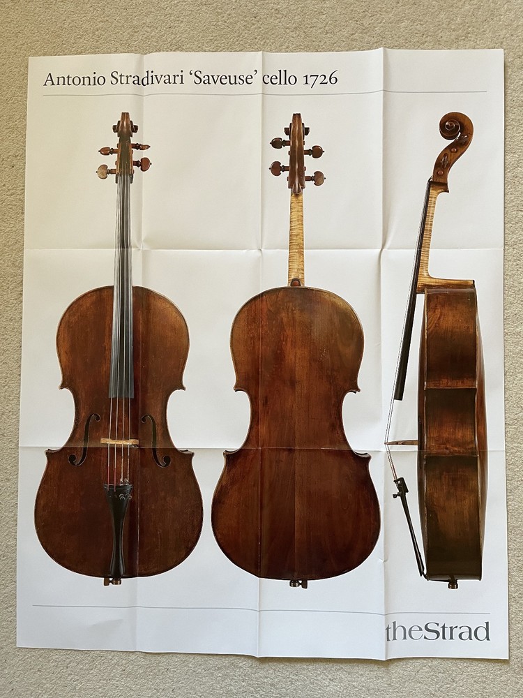 Strad Poster - Antonio Stradivari 'Saveuse' Cello 1726 (folded) - Cello making
