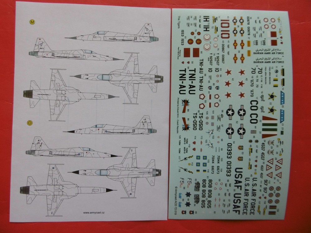 Northrop F-5E Tiger_ 1/72 ACD Decals