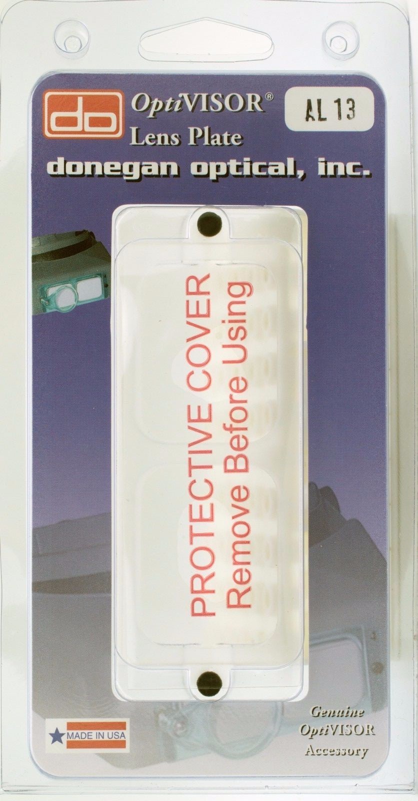 Donegan AL-13 Acrylic OptiVisor® AL Lens Plate #3, 1.75"X Magnification at 14"