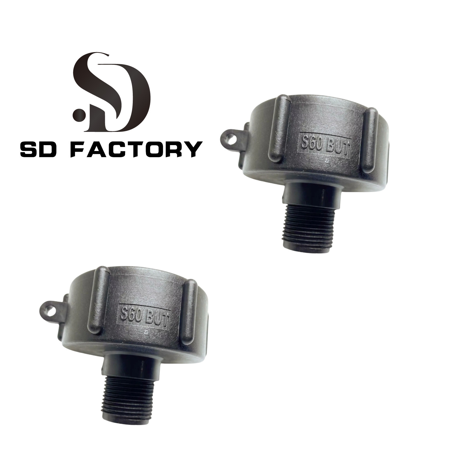 2 PK 275 330 IBC TOTE TANK DRAIN ADAPTER 2" COARSE THREAD X GARDEN HOSE ADAPTER