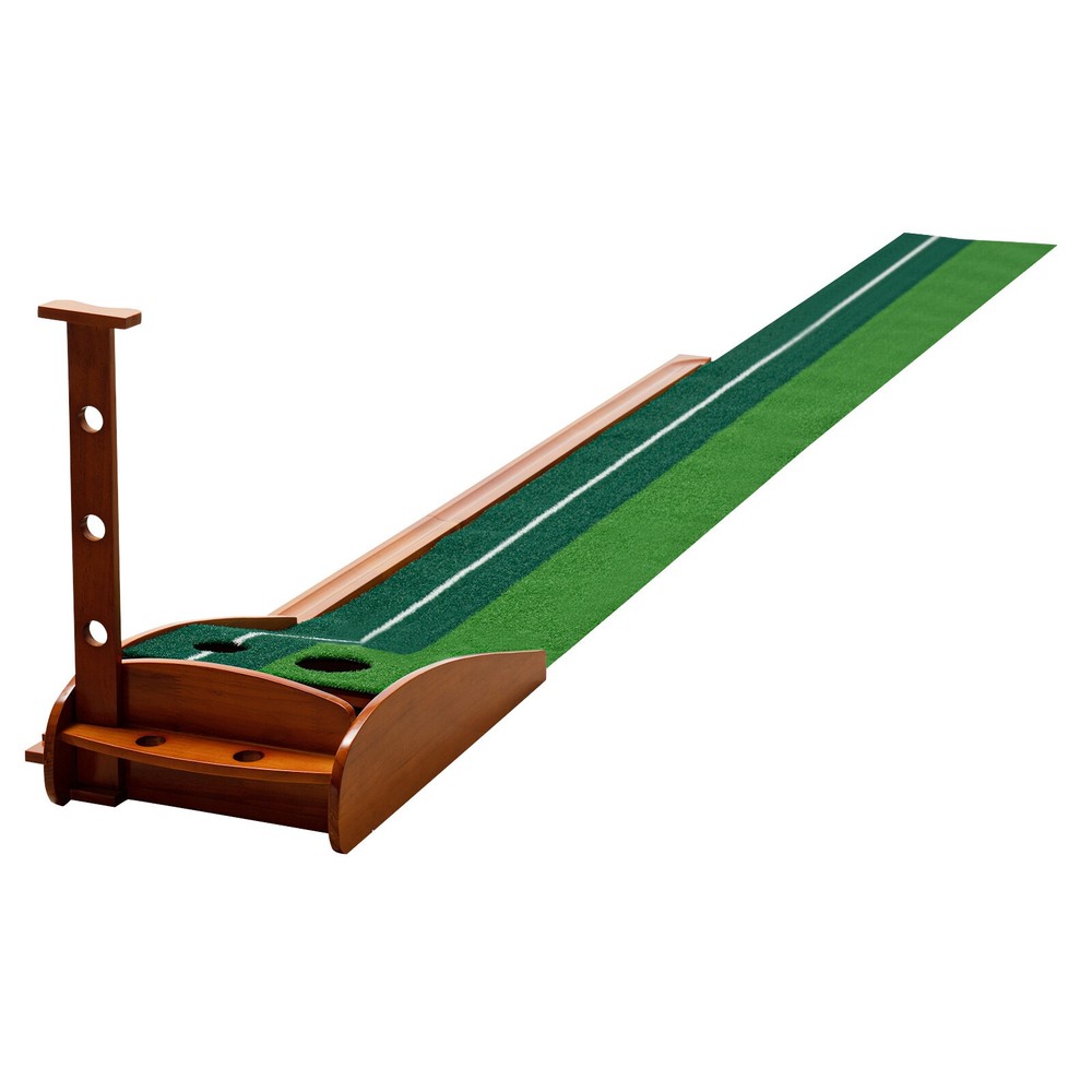 10ft Indoor Golf Putting Exerciser Putting Green W/ Automatic Ball Return System