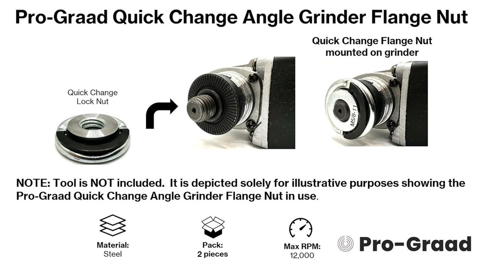 Effortless 5/8-11 Angle Grinder Nut Set - Precision Engineered for Stability