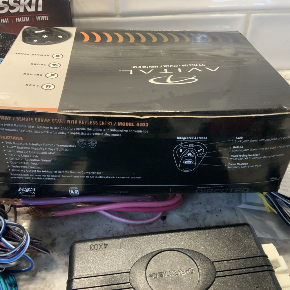 Avital 4103LX Remote Start with Two 4-Button Remotes - Black