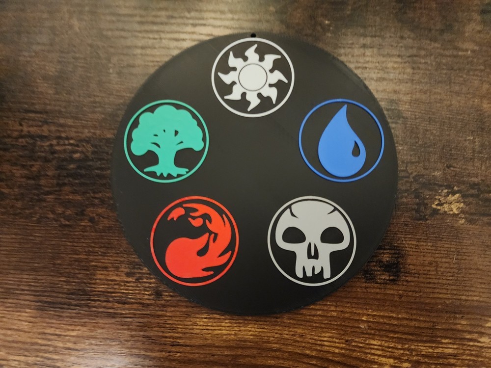 Magic the Gathering 5 Mana Symbol Wall Art