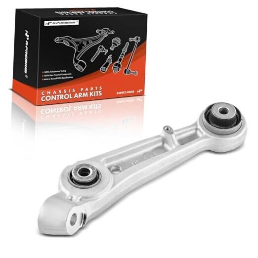 Front Right Rearward Lower Control Arm, with Bushing, Compatible with