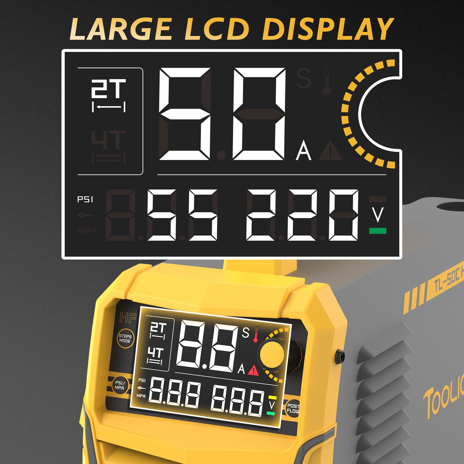 50A Non-Touch Pilot ARC Air Plasma Cutter 110V/220V Post/Flow Gas 1/2" Clean Cut