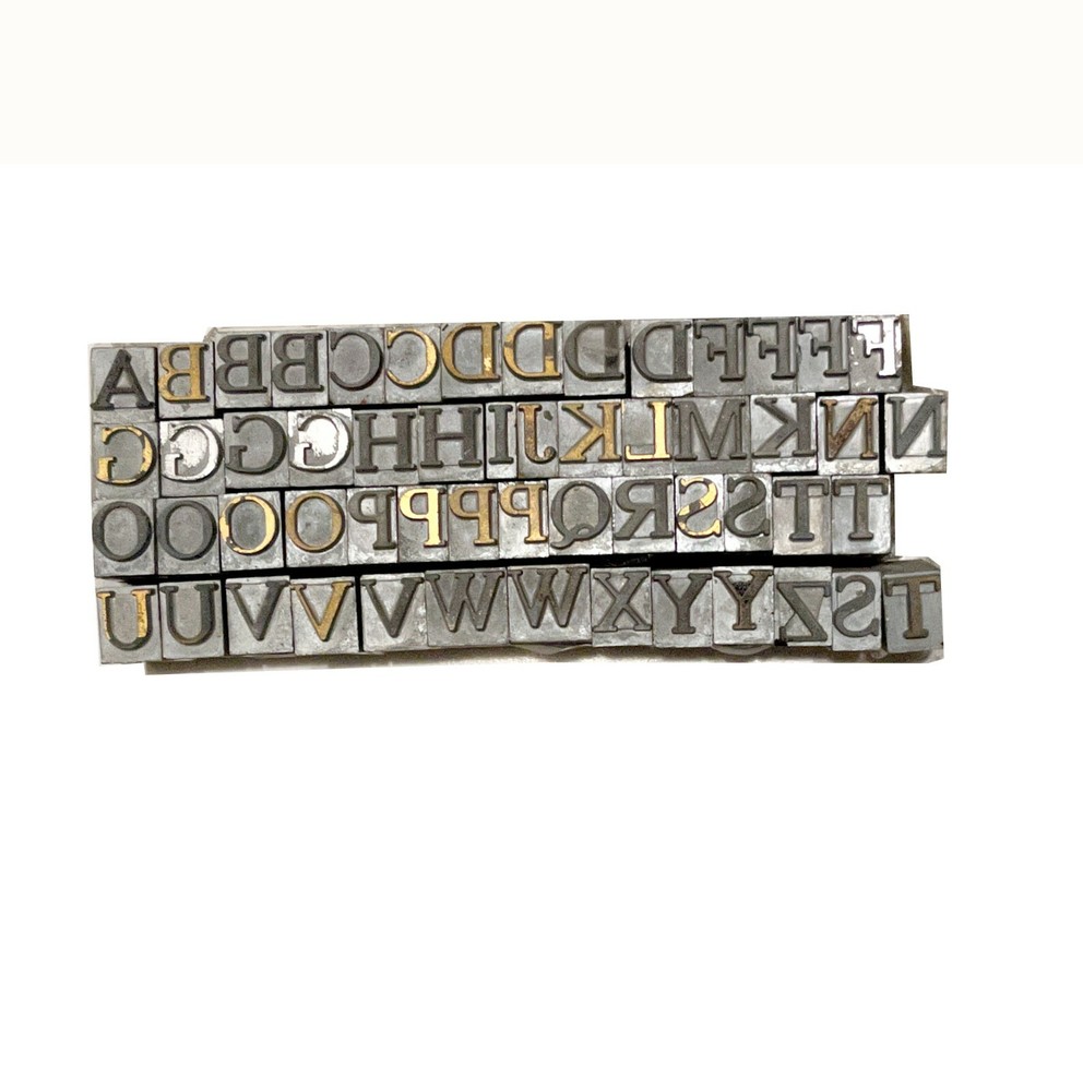 KINGSLEY KWIKPRINT STAMPING MACHINE TYPE LETTER SET BLOCK upper case