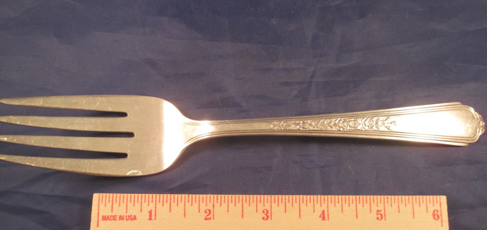 JEWEL by International Silver Plymouth Flatware Solid Cold Meat Serving Fork