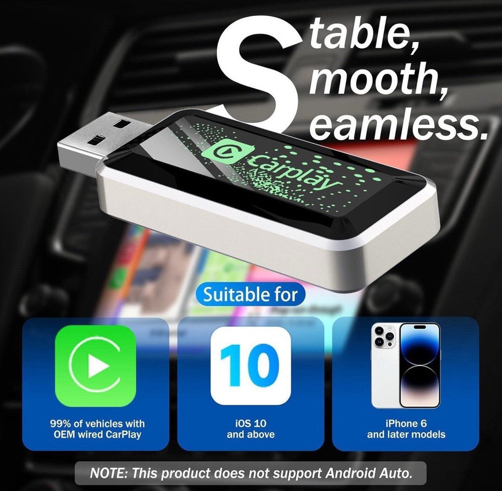 Wireless CarPlay Adapter Plug and Play Conversion Box New Sealed