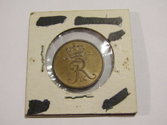 Denmark 1963 5 Ore Au Coin