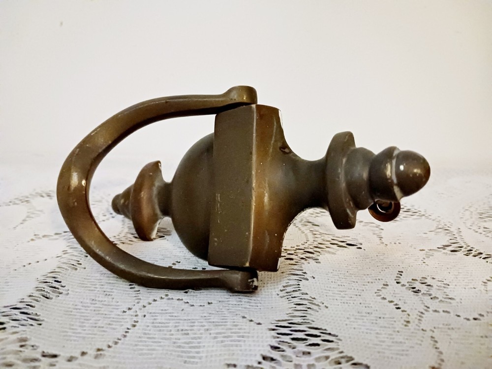 Antique Vtg Solid Brass Door Knocker w/ Original Hardware by KNAPP 302