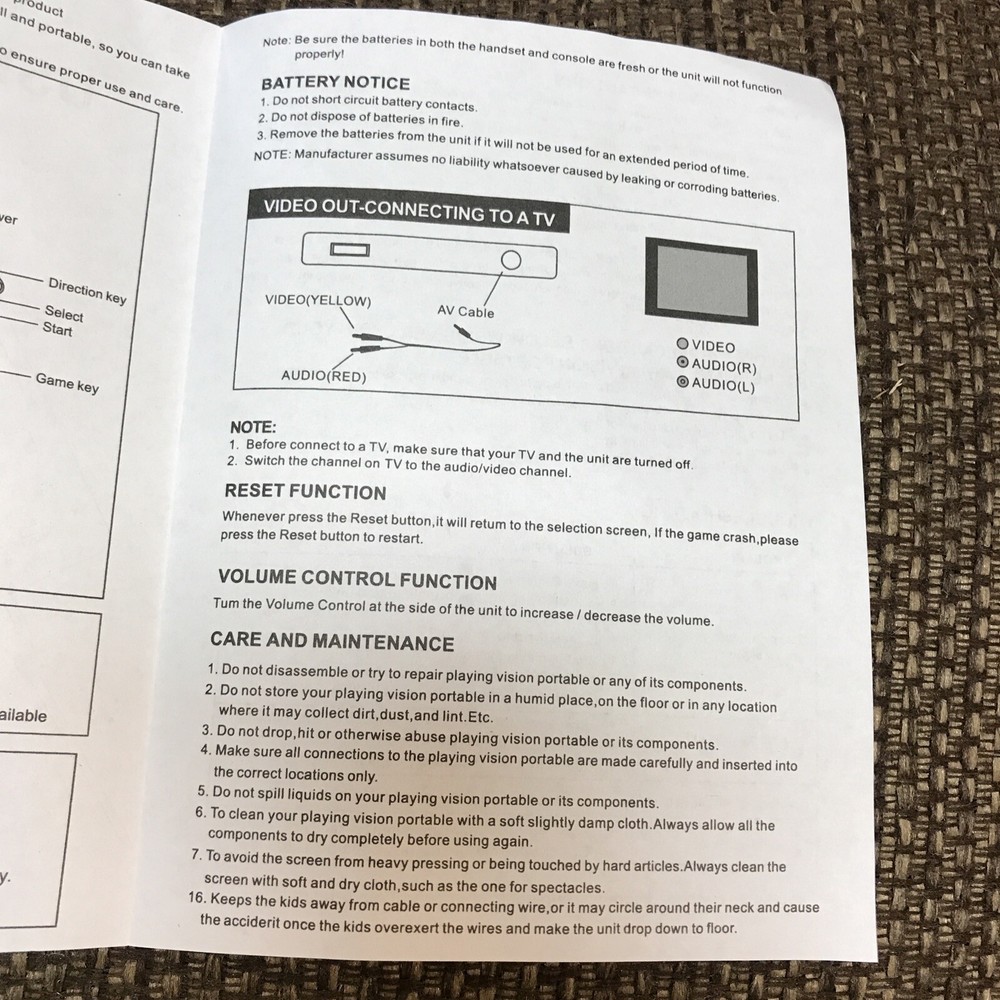 Large Screen Mini Handheld Digital Game System