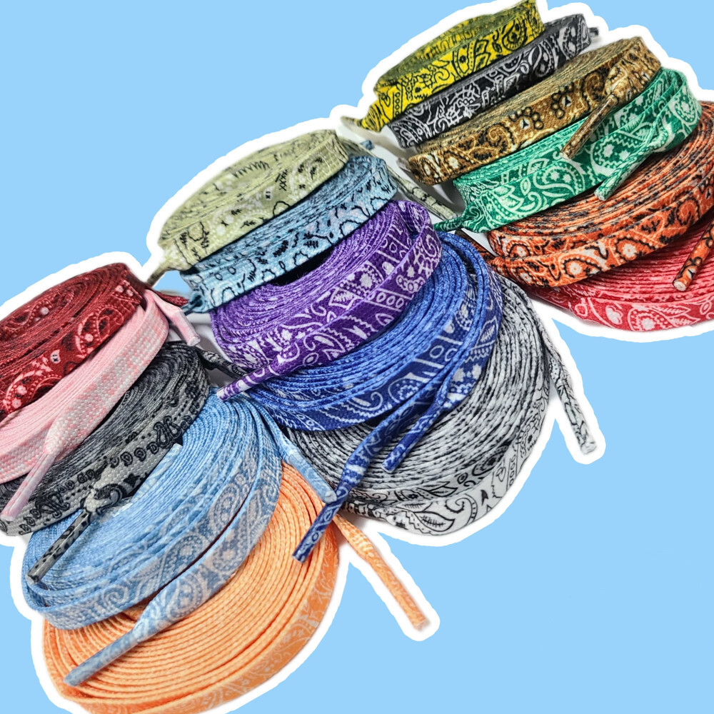 Bandana Paisley Flat Laces