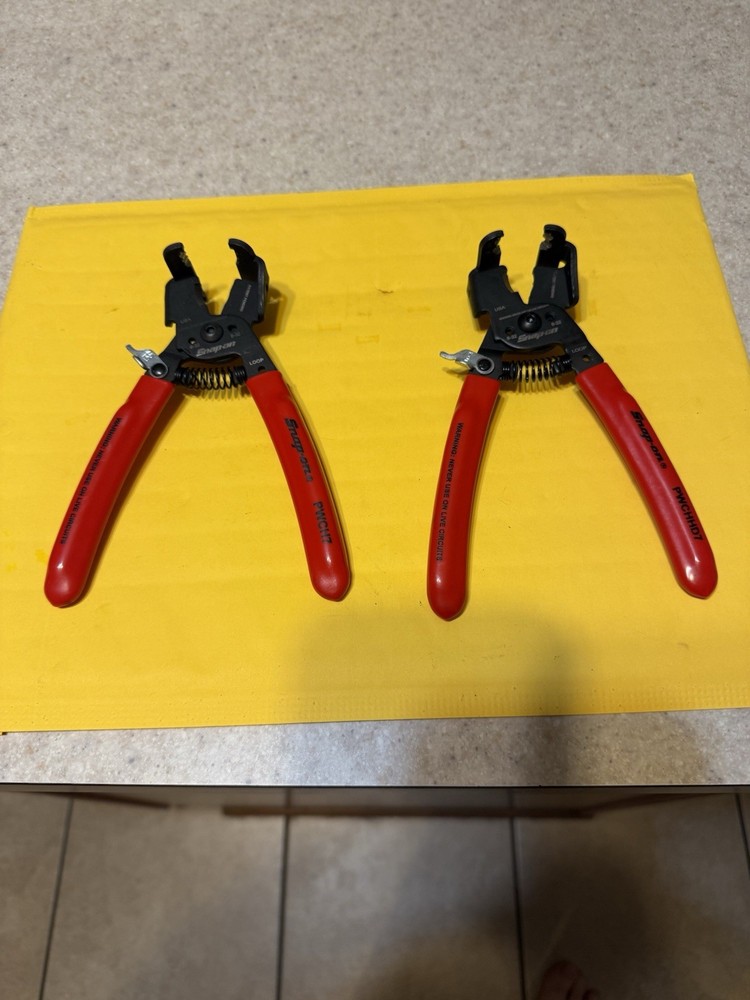 Snap-on Tools USA 2PC Inline 90° Angle Wire Stripper Cutter Pliers