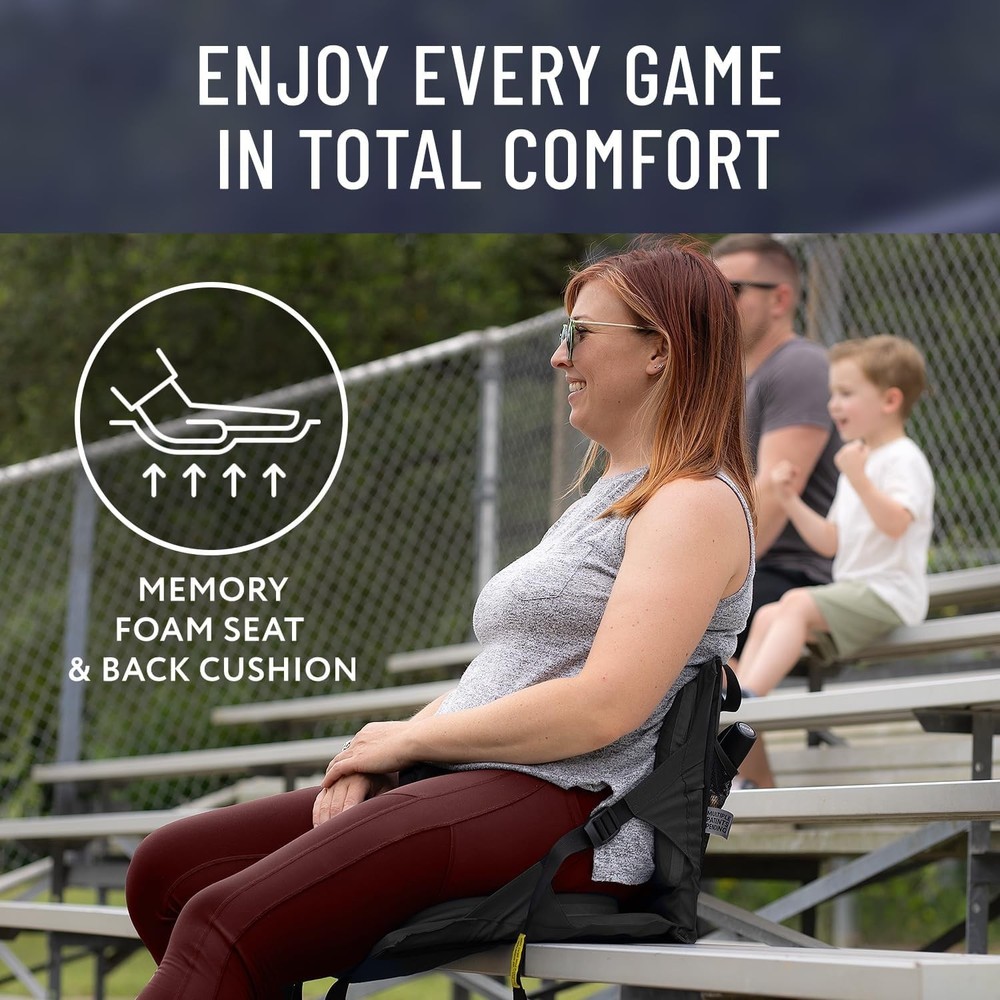 Everlasting Comfort Stadium Seats with Back Support - Adjustable Memory Foam