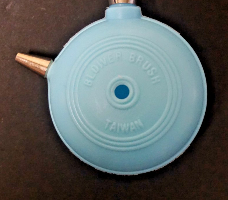 Vintage Camera Blower Brush Blue Accessory