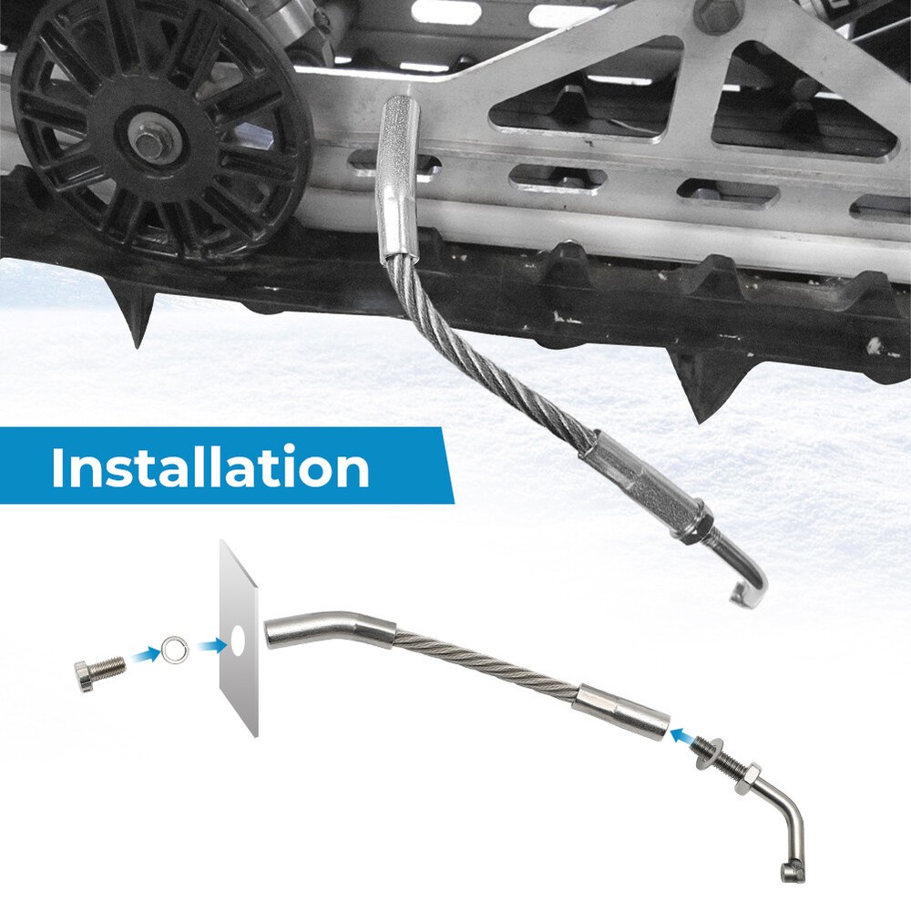 Left+Right Ice Scratchers Carbide Tips Snowmobile Reverse Compatible Universal