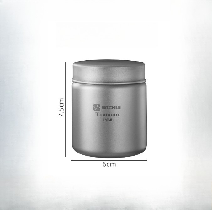 160ML Titanium EDC Storage Box Coffee Tea Cans Emergency Container Bottle Jar
