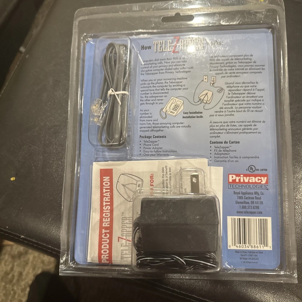 Telezapper By Privacy Technologies Keeps Telemarketers Out! - NEW SEALED PACKAGE