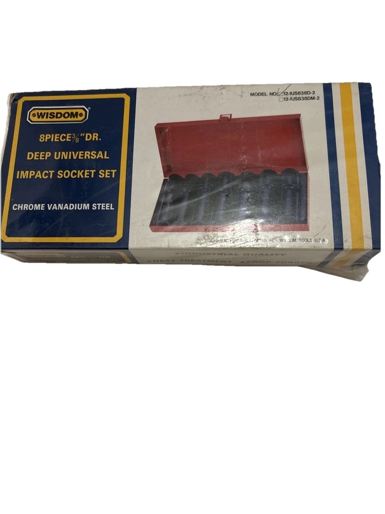 Wisdom Tools USA, 8 PC  Deep Universal Impact 3/8” DR SAE  Socket Set,