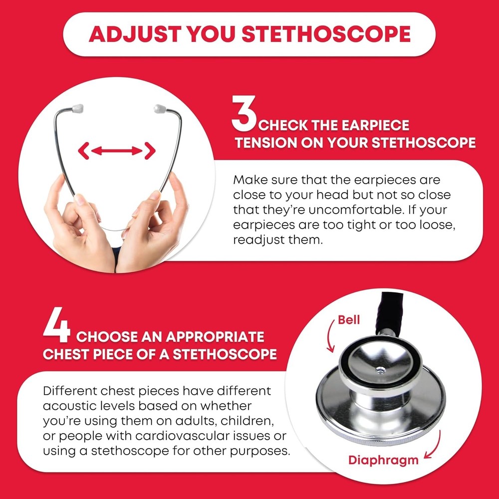 143200 Dual Head Stethoscope, Black