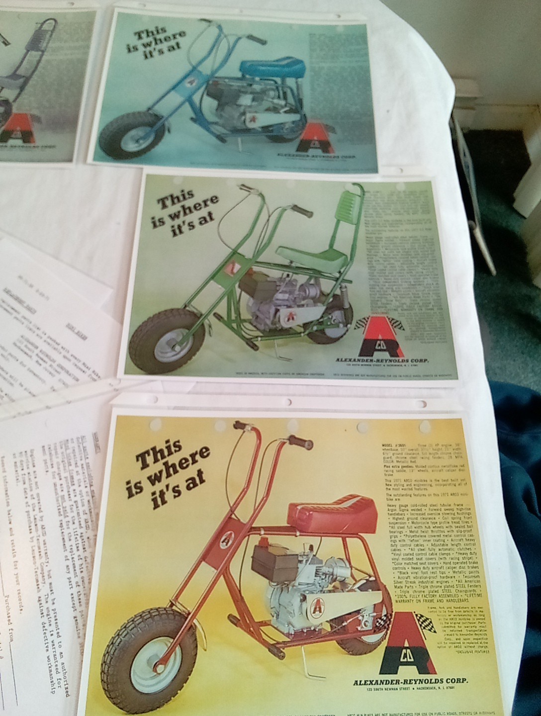 Vintage Alexander Reynolds Corp ARCO Mini Bike 16 Page Sales Brochure Reprint