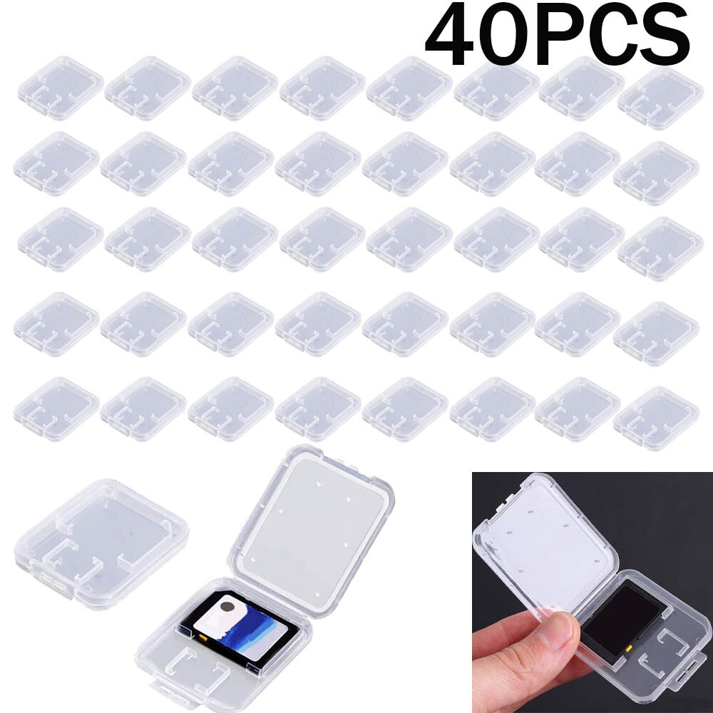 40PC Case Holder for Micro SD SDHC Memory Card Box Storage Hard Plastic N865