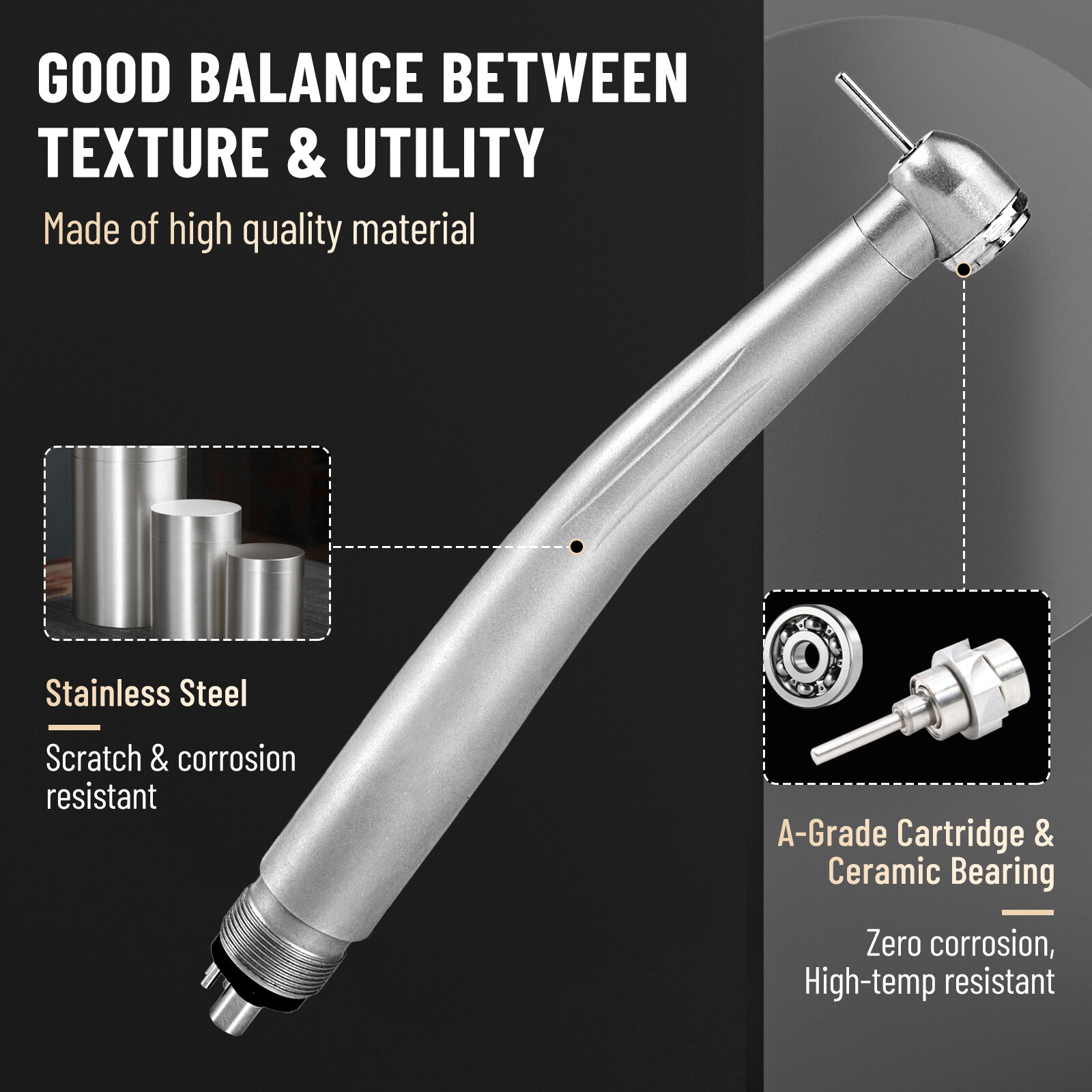 10 Packs NSK Style Dental High Speed Handpiece Push Button 4Hole Air Turbine USA