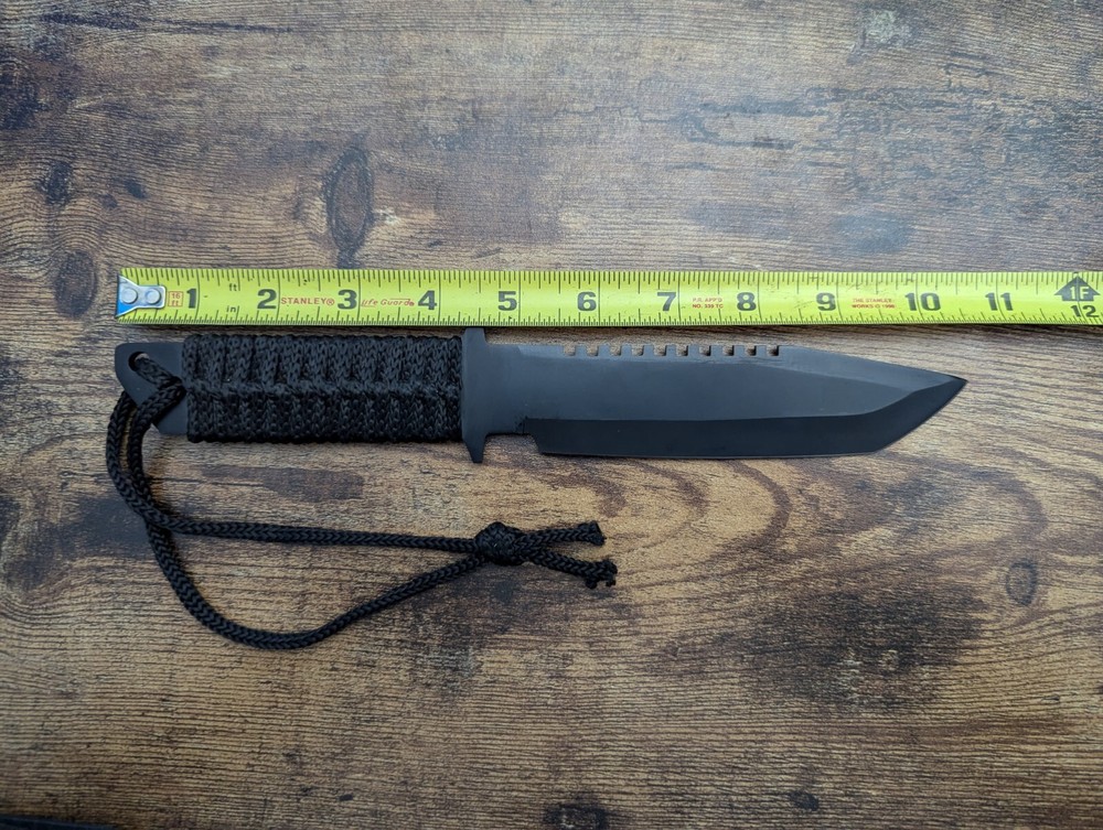FIXED HONED BLADE SURVIVAL KNIFE WITH SHEATH