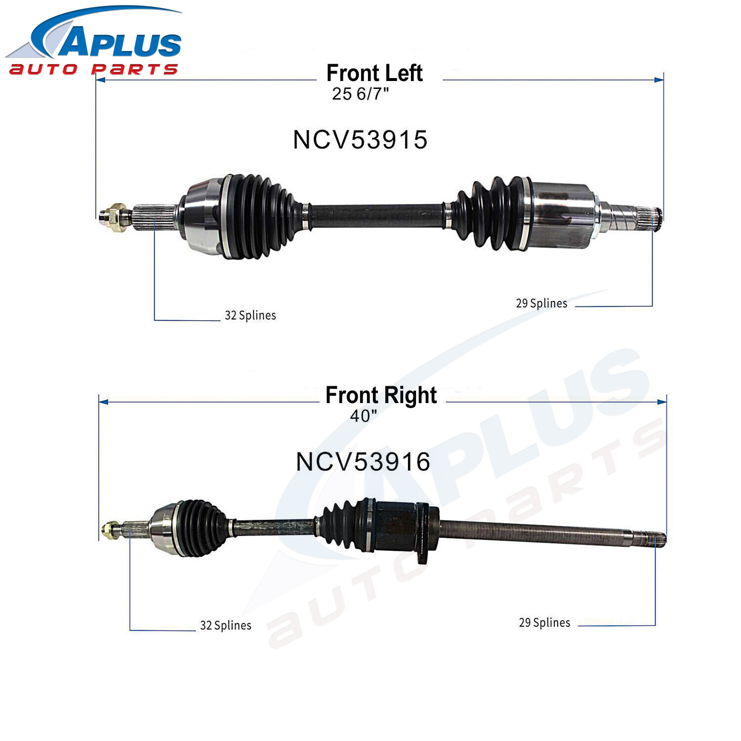 CV Axle Shaft Front Left & Right Set fit for 2009 10 11 12 13 2014 Nissan Maxima