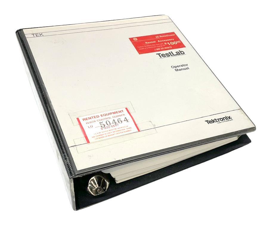 Tektronix TestLab Operators Manual Version 3.0