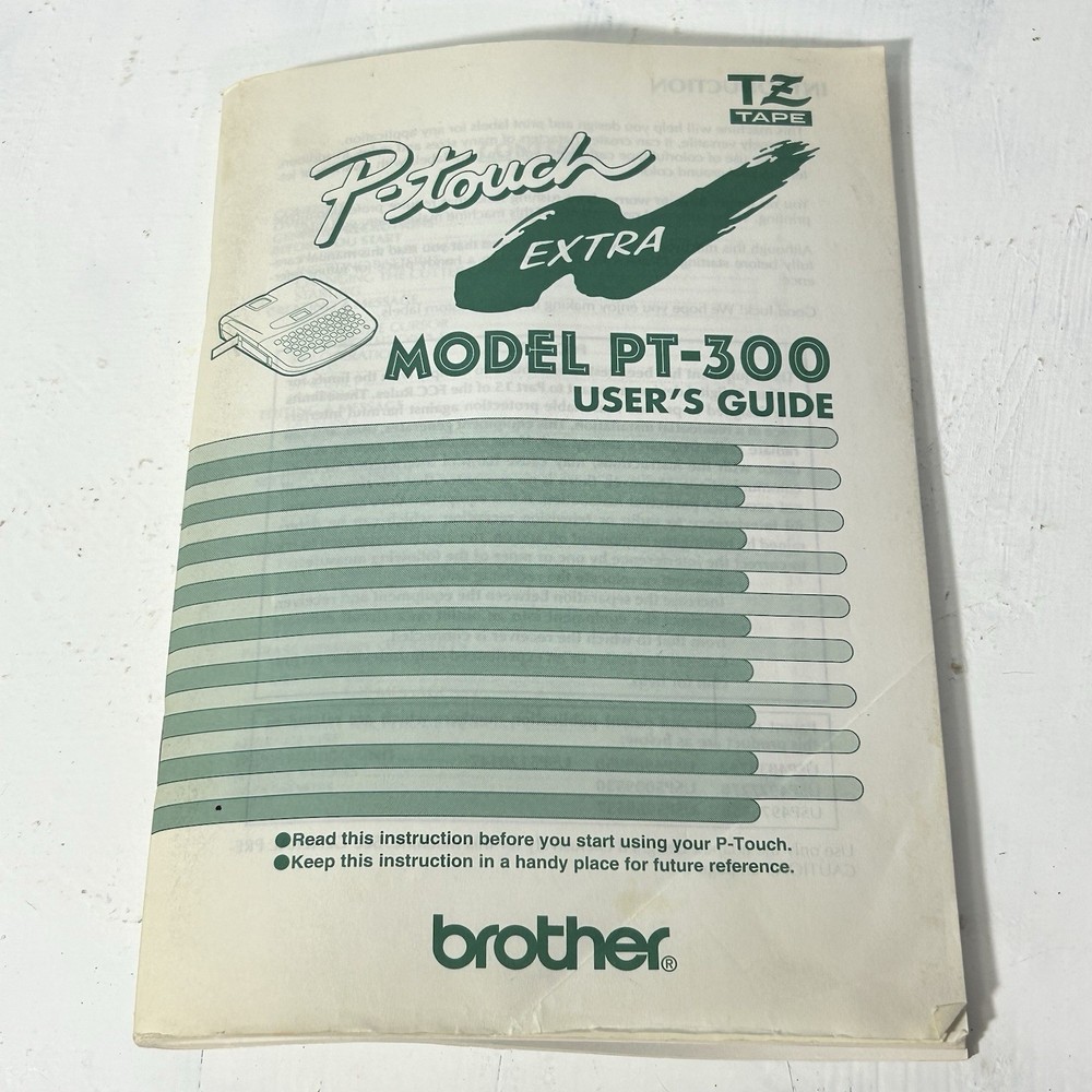 BROTHER P-Touch Extra Model PT-300 **USER GUIDE ONLY** Manual Label Maker