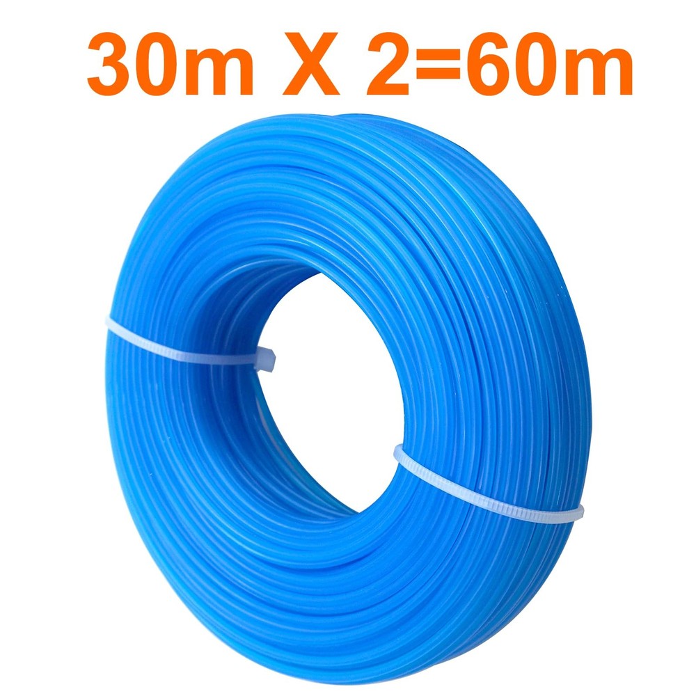 Grass Trimmer Line .065'' 98ft x 2 Rolls String Spools for Weed blue