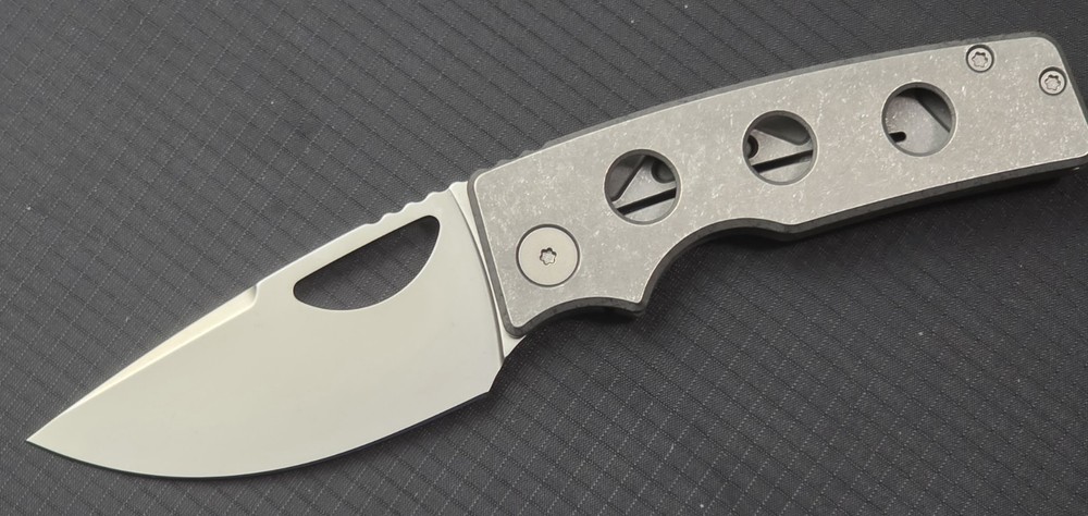OZ Machine Co Roosevelt Speed Holes - Stonewashed Titanium / XHP Blade
