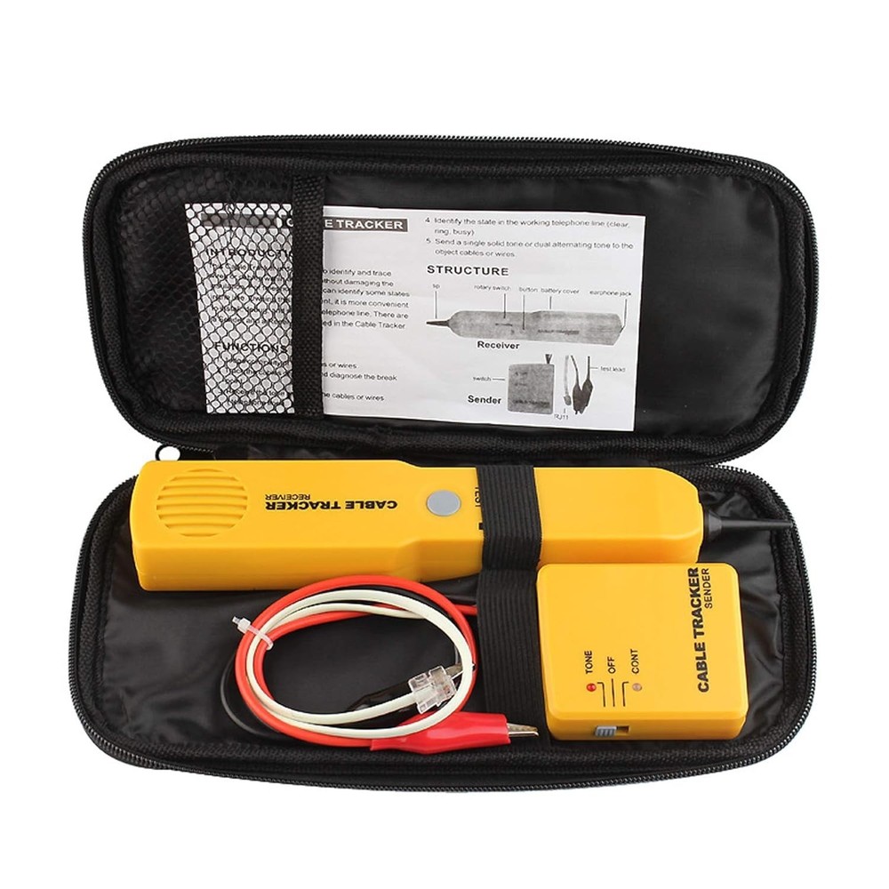 Electrical Wire Tracer Circuit Tester w/Tone Generator & Probe Kit, Black