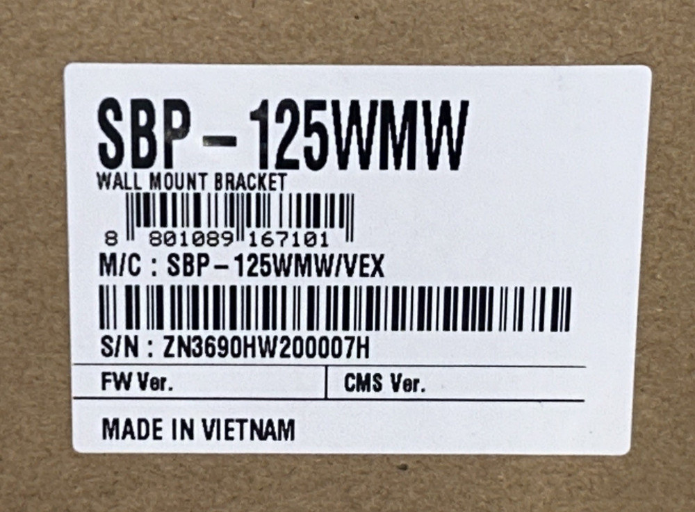 NEW HANWHA SBP-125WMW WALL MOUNT BRACKET