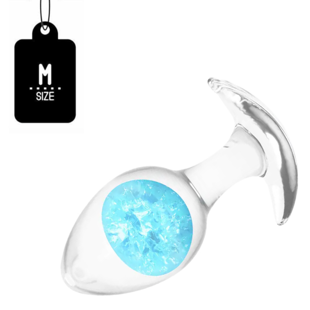 Liquid Silicone Anal Butt Plug w/ Internal Glass Core Backdoor Play Medium
