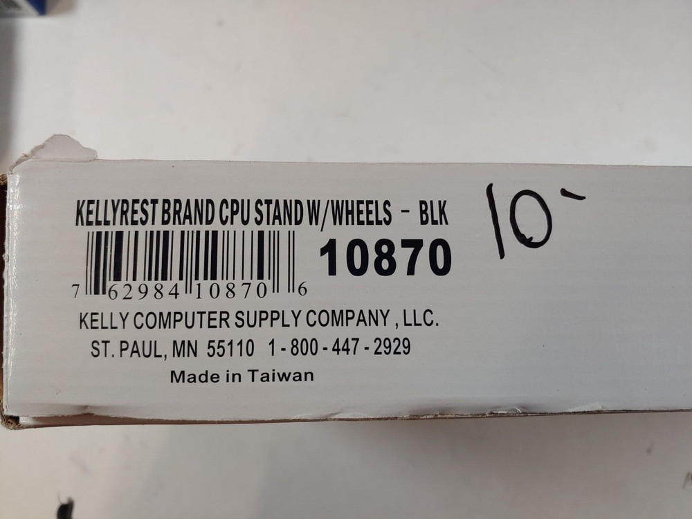 Kellyrest Brand Computer Supply CPU Stand with Locking Wheels