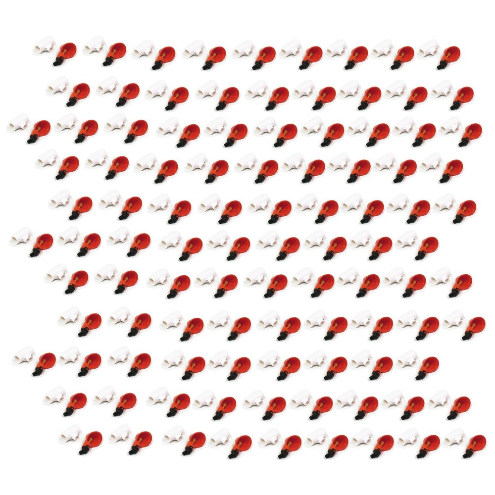 (100-Pack) Poultry Water Drinking Cup & PVC Fitting Chicken Automatic Drinker