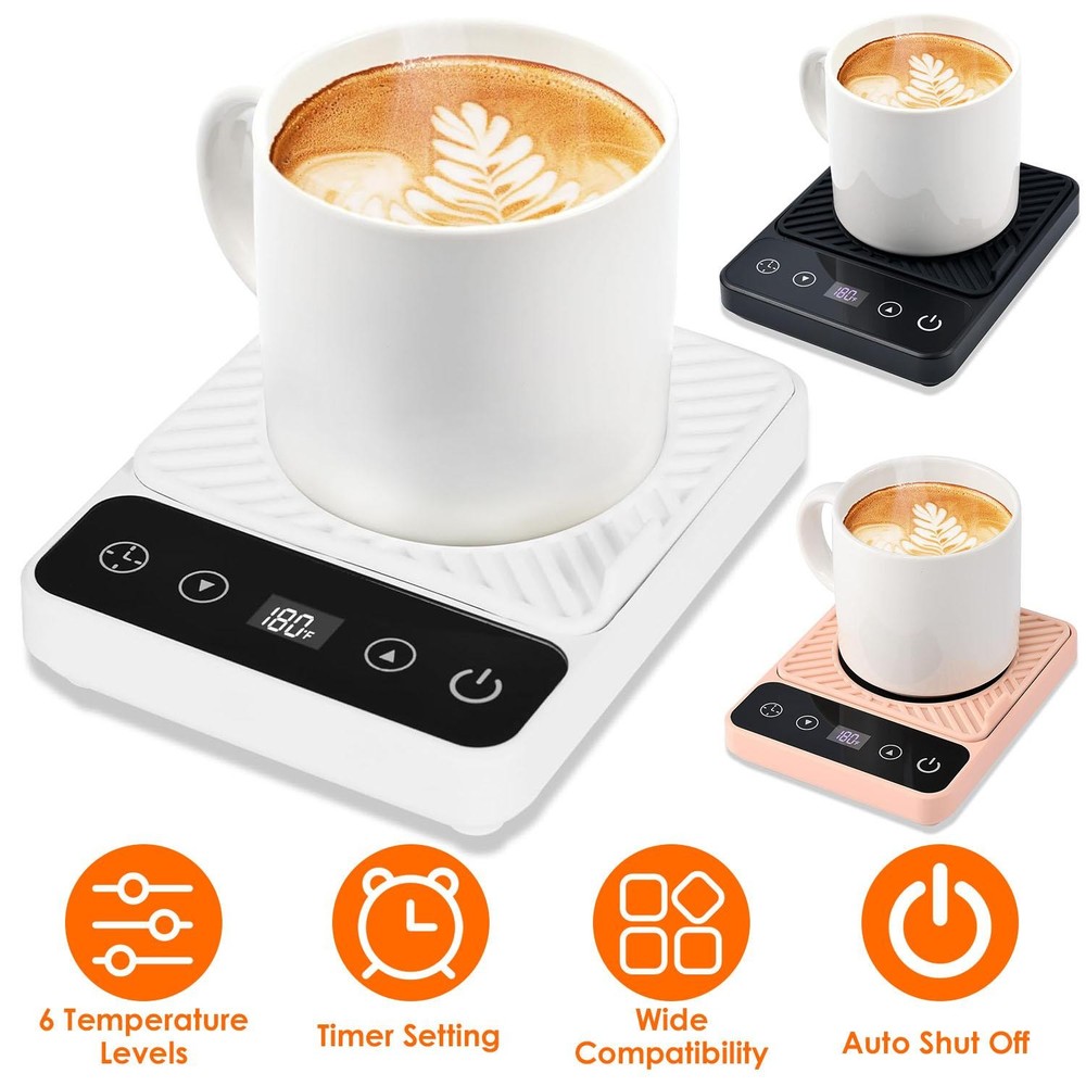 Desktop Electric Mug Warmer Auto Shut Off Timer Setting 6 Temperature Levels Cup