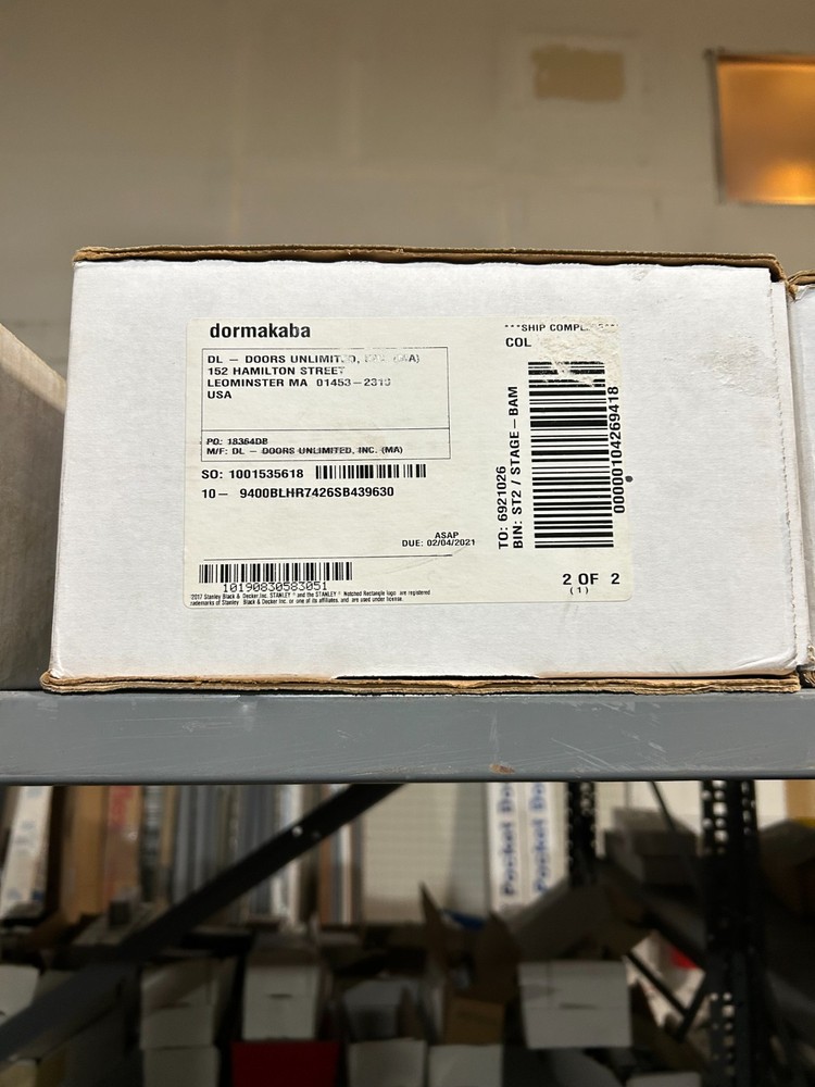Dormakaba 9400B Grade 1 Surface Vertical Rod Exit Device LHR 9400B